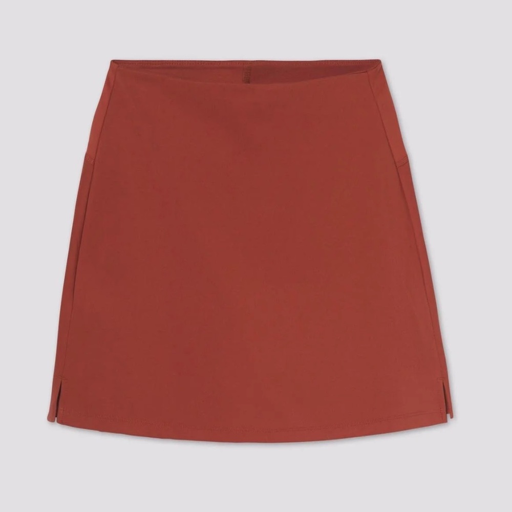 Girlfriend Collective Rust Mini Skirt - Picture 2 of 16